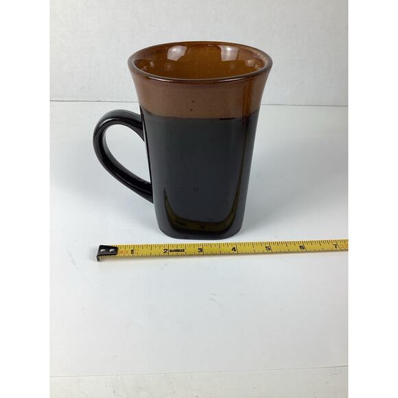Royal Norfolk Stonesware Coffee Mugs Black Brown Set Of 2 - Picture 5 of 5